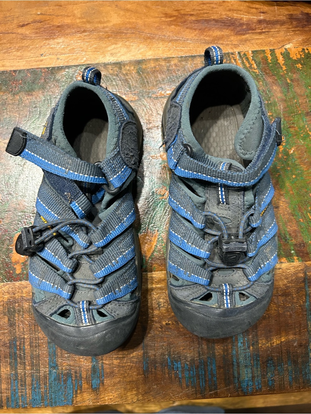 Keen Boys Gray and Blue Closed-Toe Sandals